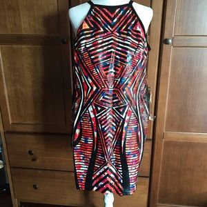 Festive colored mini cocktail dress